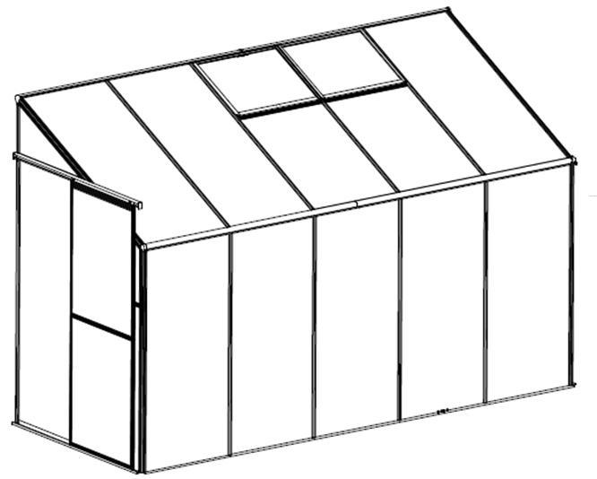گلخانه خانه سبز 4 فوت دیواری که به راحتی مونتاژ می شود 2