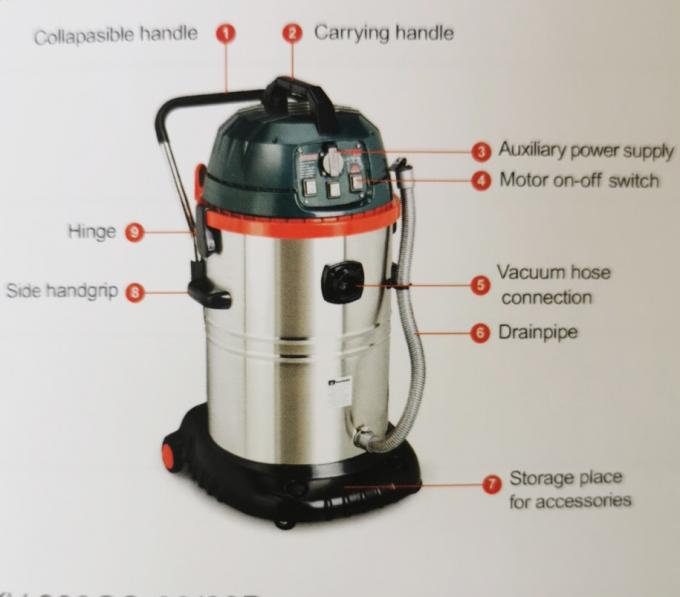 دستگاه جاروبرقی ISO 1200W جاروبرقی گرد و غبار برای مصارف صنعتی 0