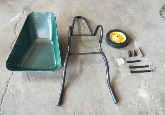 گواهینامه CE Garden Machine Tools 0.6mm 5 Cuft Steel Wheel Barrow