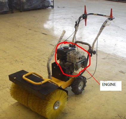 6.5 اسب بخار Snow Power Brush Sweeper Walk Behind Recoil Starter انعطاف پذیری بالا